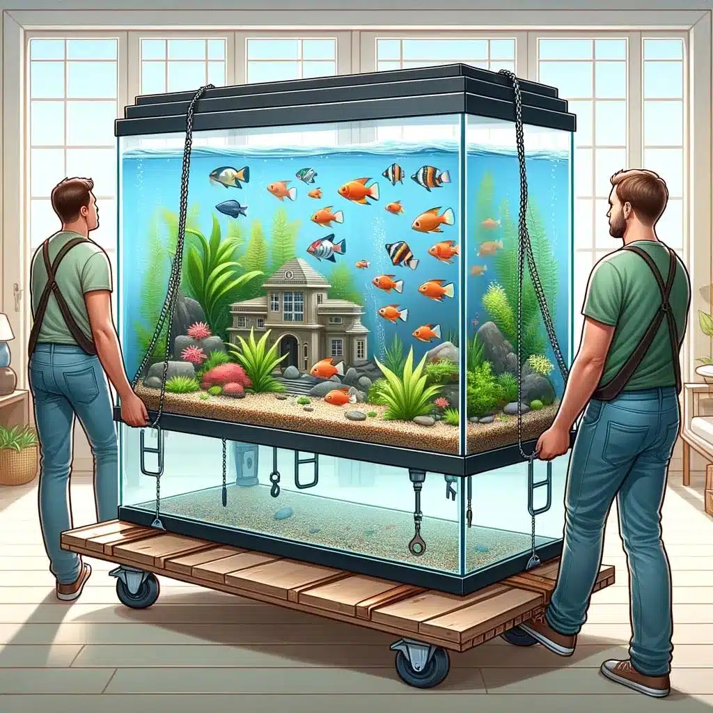 how to move an aquarium, fish, pets